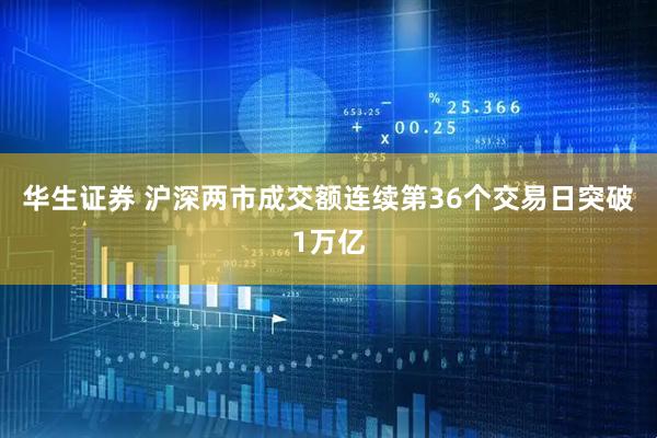 华生证券 沪深两市成交额连续第36个交易日突破1万亿