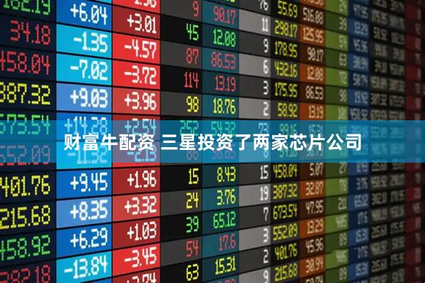 财富牛配资 三星投资了两家芯片公司