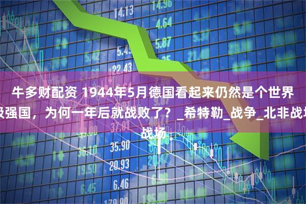 牛多财配资 1944年5月德国看起来仍然是个世界级强国,为何一年后就战败了?_希特勒_战争_北非战场